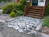 How to build a stone path from tombstones